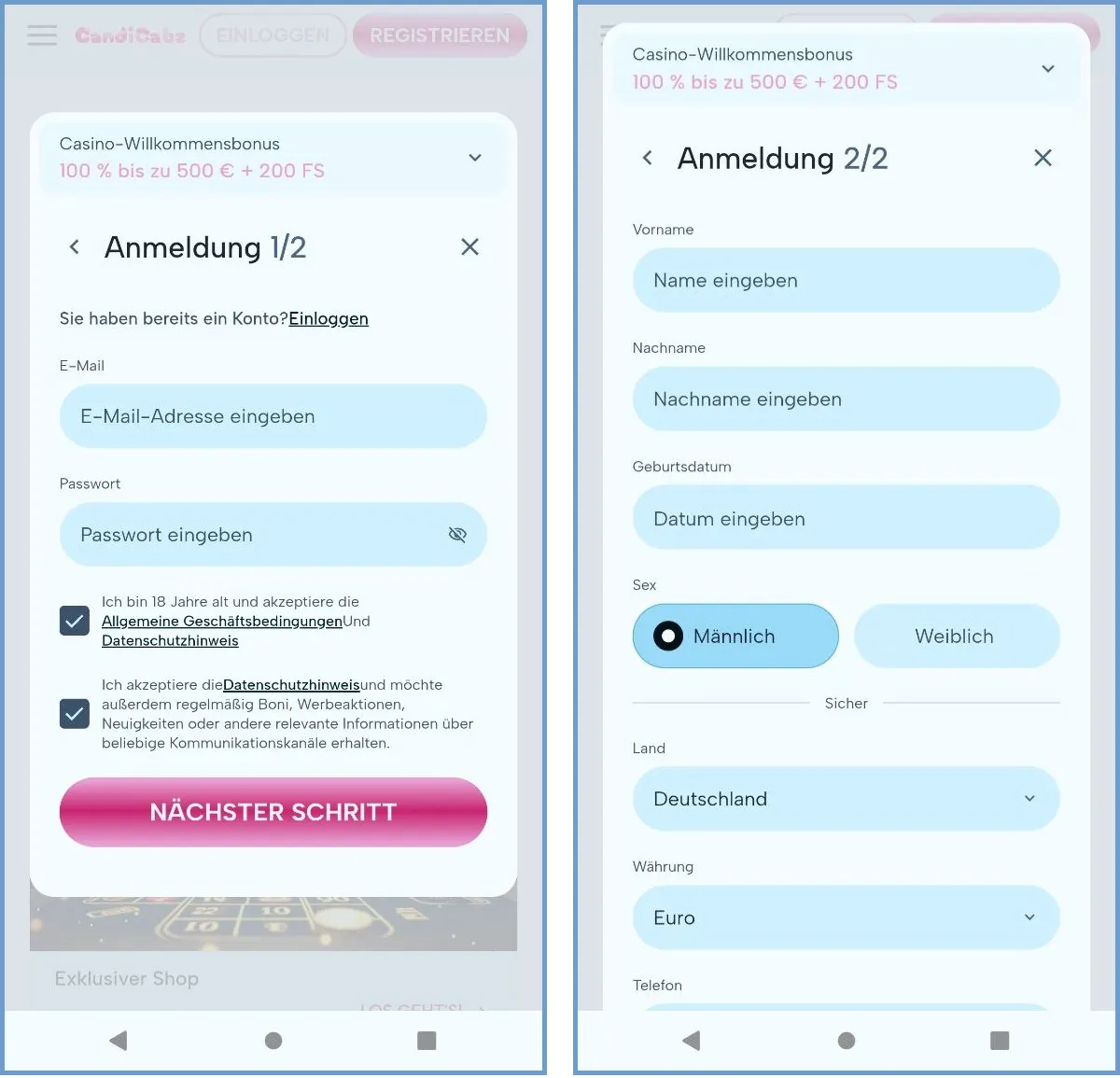 Zahlungsmethoden Übersicht im CandiCabz Casino Deutschland